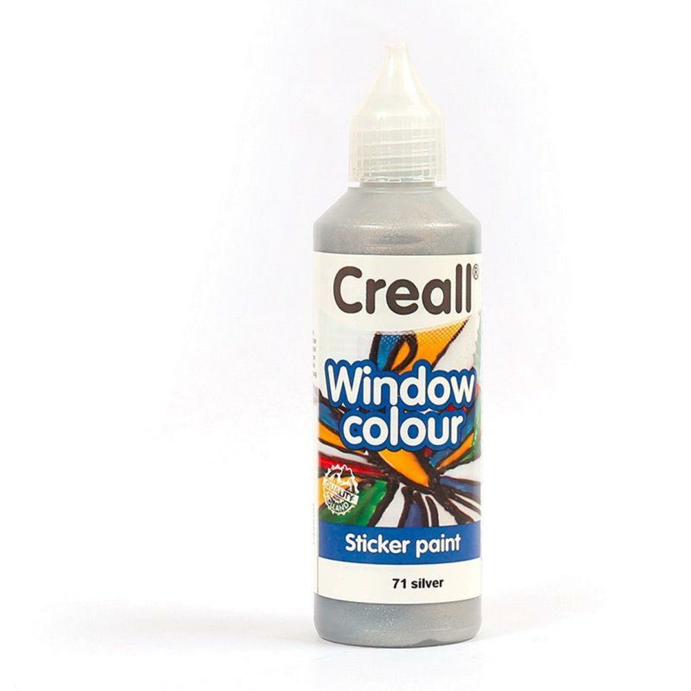 Peinture repositionnable pour vitres creall glass 80 ml - argent