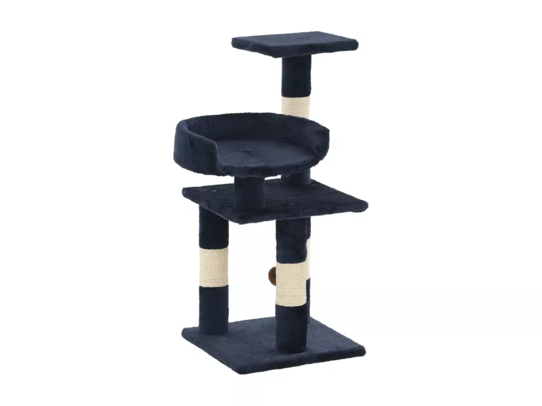 Arbre à chat avec griffoirs en sisal 65 cm Bleu