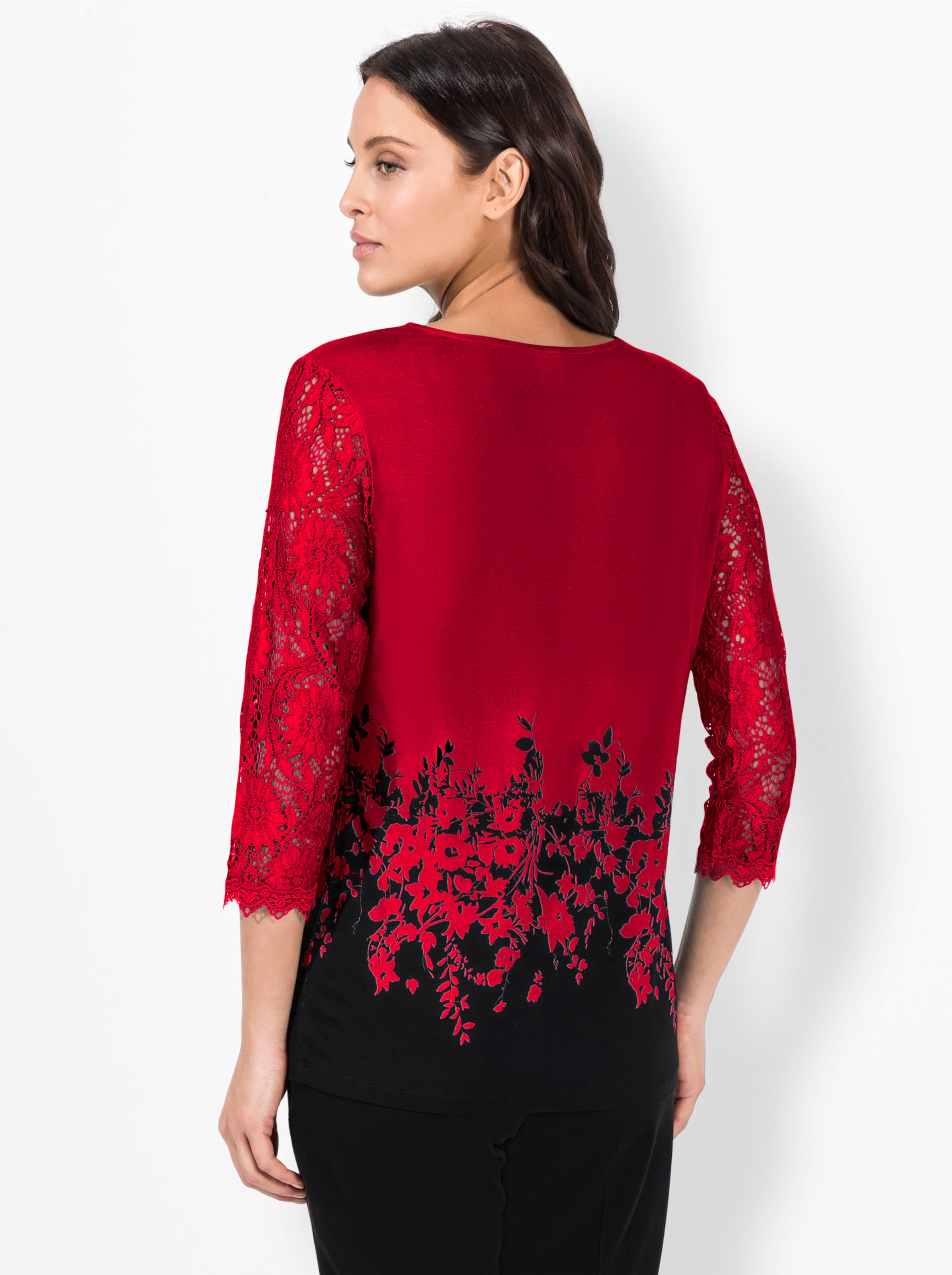 Print-Shirt in rot-bedruckt