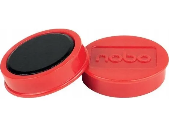 Magnet 38mm Nobo 2,5kg rød - (10 stk.)