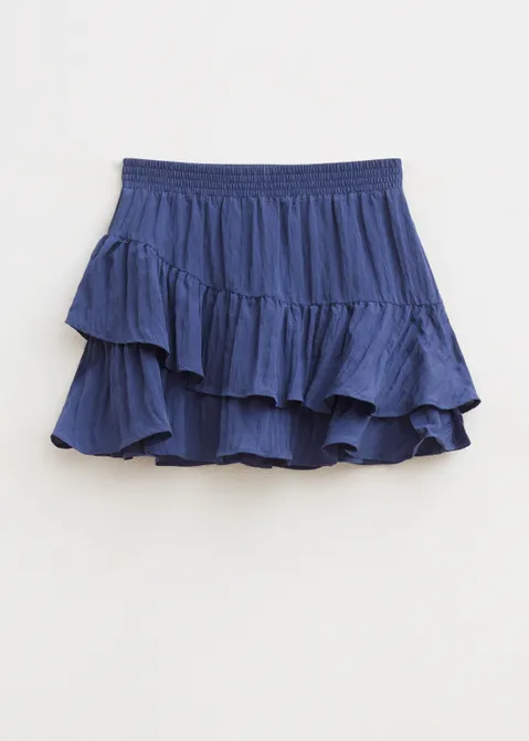 Skort met ruffles blauw (BLW.D)