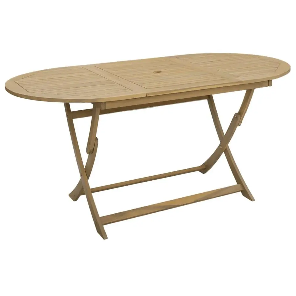 vidaXL - Tuintafel inklapbaar - Bruin - Acaciahout - 160 x 85 x 75 cm