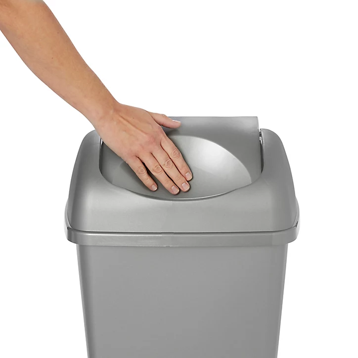 Poubelle à couvercle basculant en plastique 40 L Tazetta