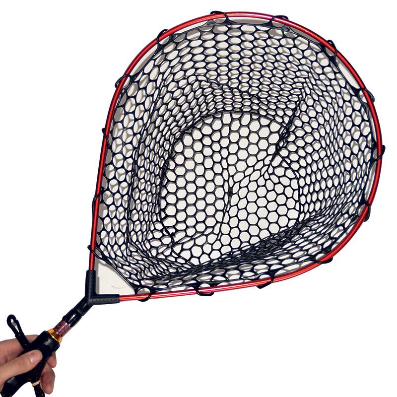 Épuisette Raquette Pafex Flynet Carbone Rouge Mousse Filet Caoutchouc