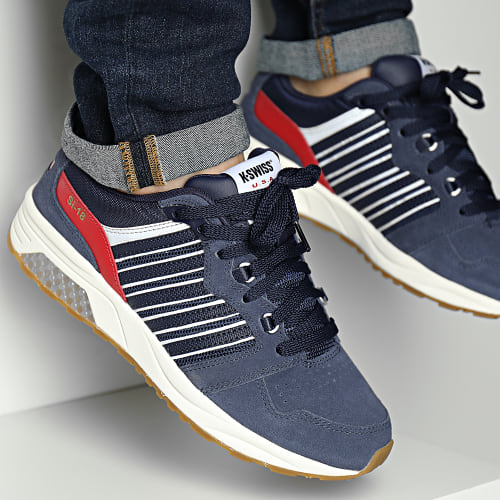 Baskets SI-18 Rannell Suede USA 08533 Vintage Navy Samba White