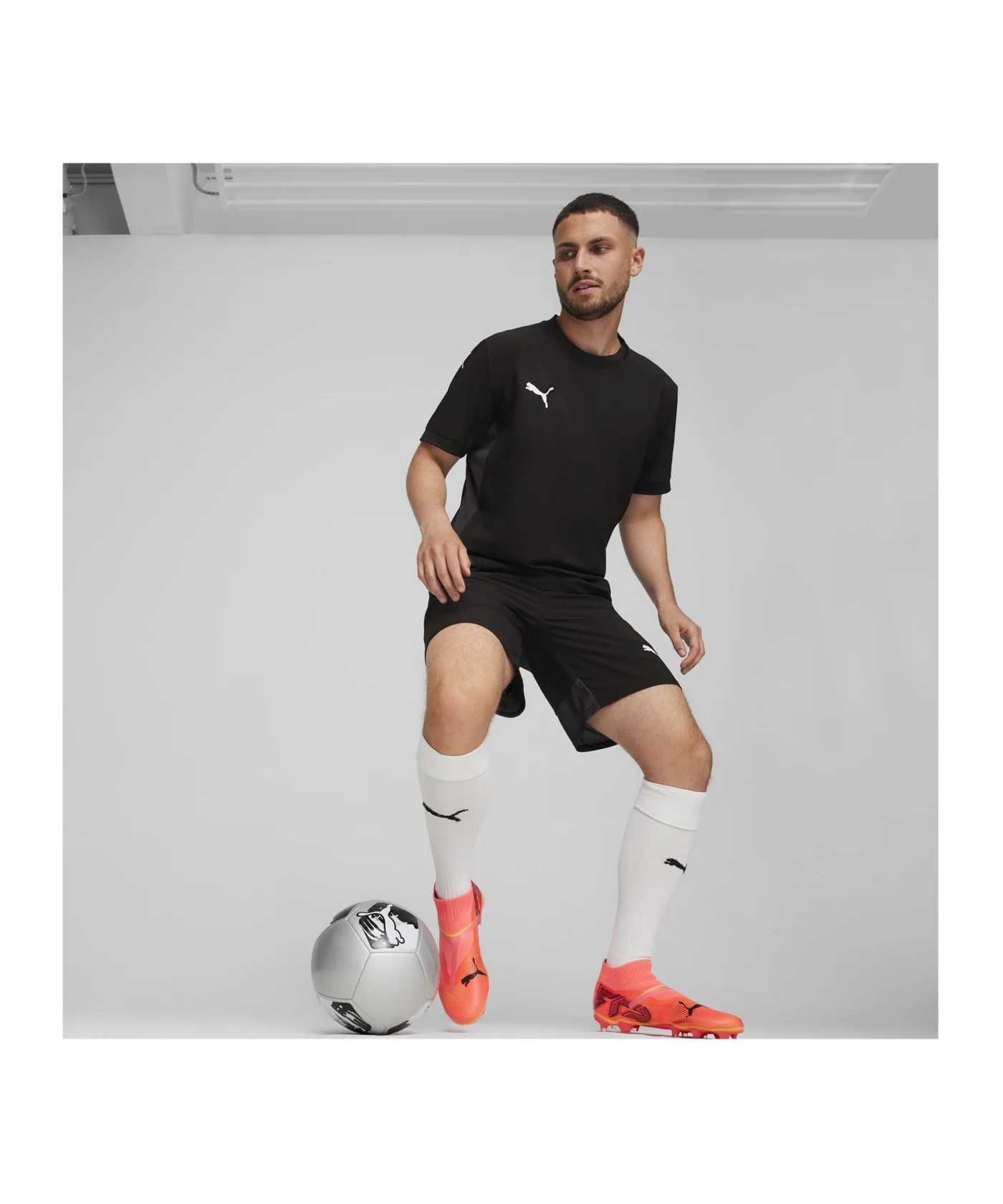 PUMA teamFINAL Trikot Schwarz Weiss Grau F03