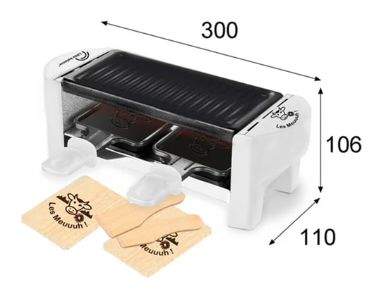 LITTLE BALANCE - Raclette Multifonction Raclette 2 personnes blanc