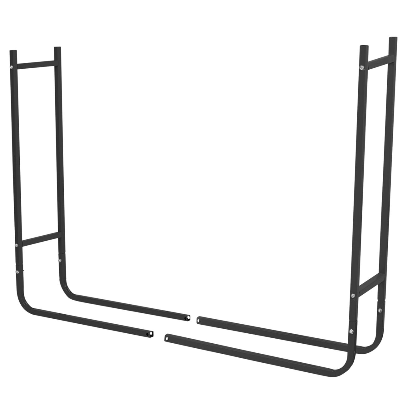 Pratik Garden Serre bûches extensible sur pieds grande capacité noire - 95x60/120x24 cm