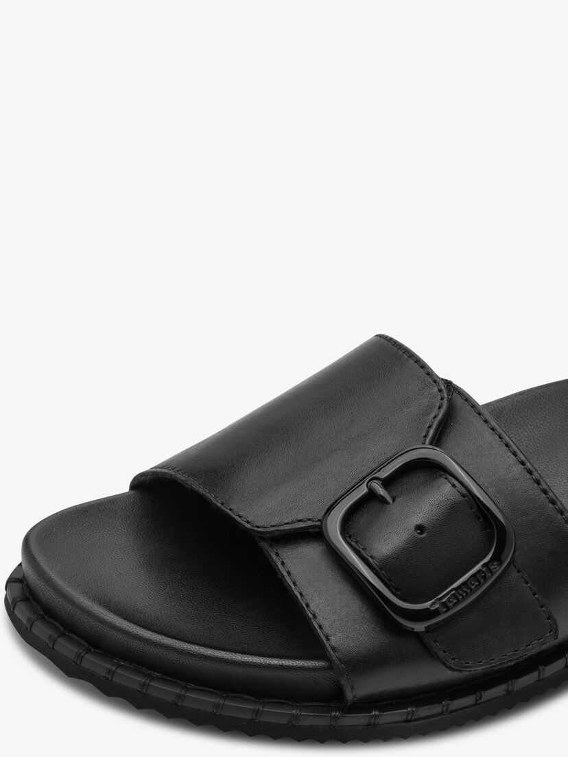 Leren Slipper - zwart