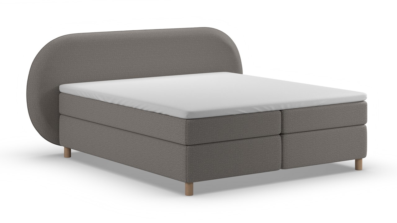 Boxspring Flow - Wool look dark grey