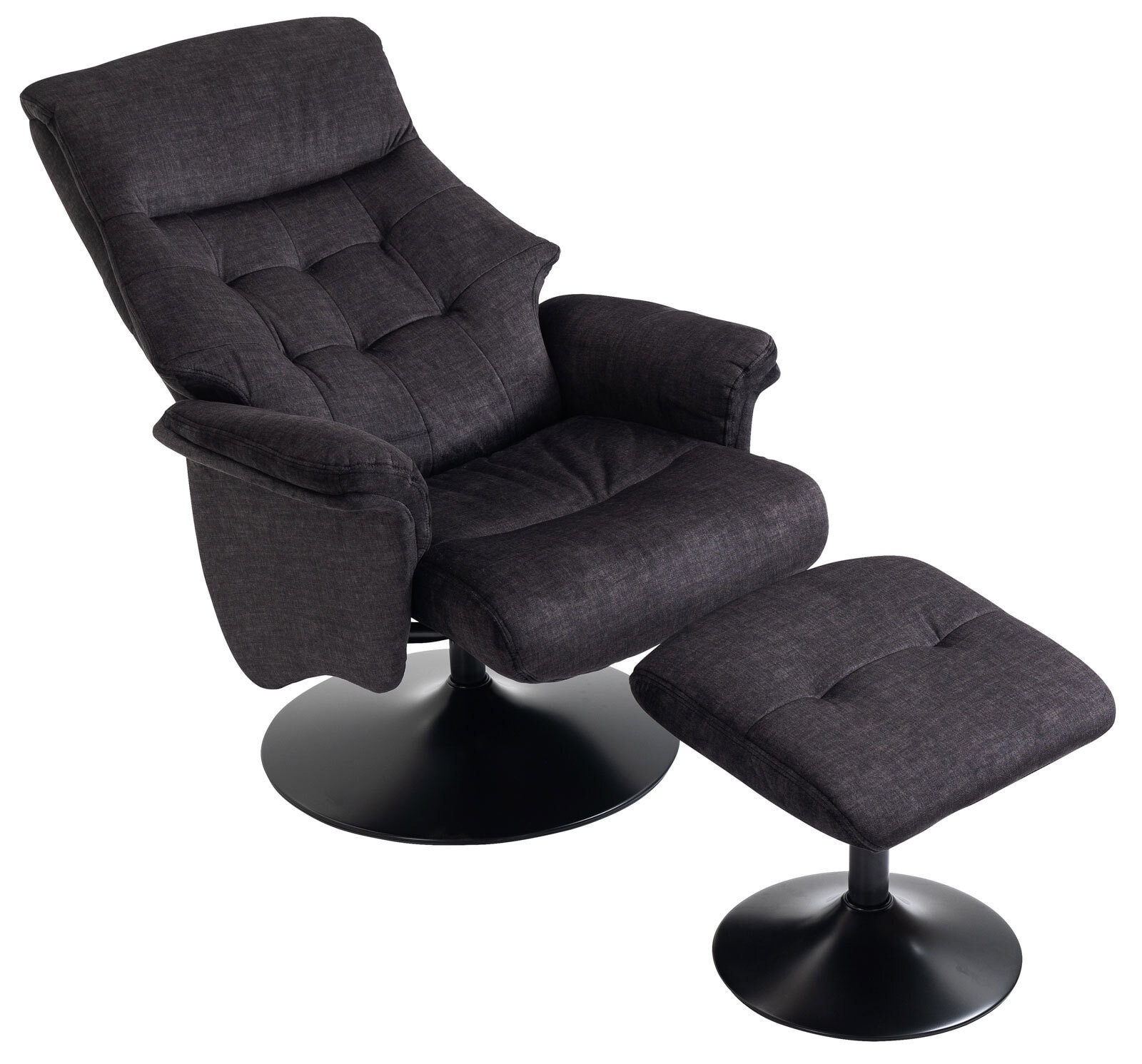 Relaxsessel IDA 2er Set grau-charcoal