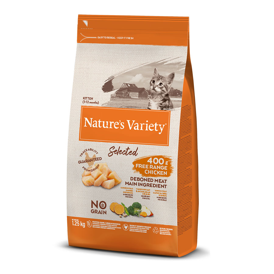 Ração para Gatos Nature's Variety Selected Kitten Chicken