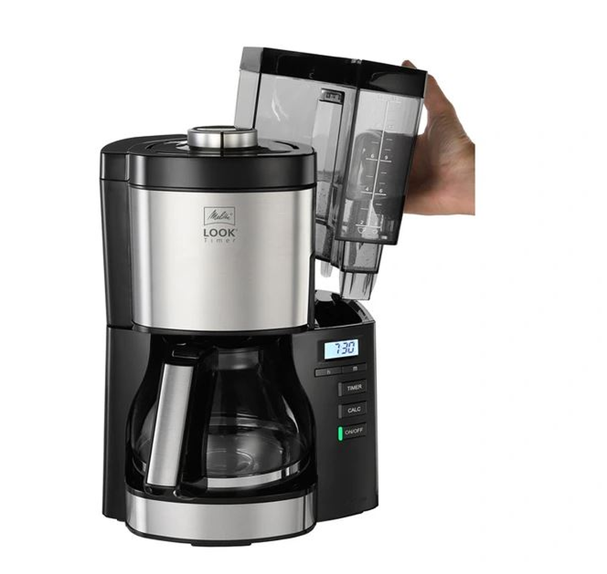 Melitta Look V Timer 1025-08 Noir/Acier Brossé