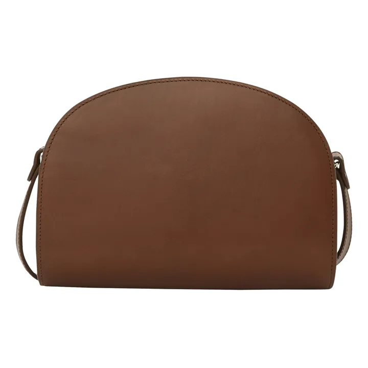 A.P.C. Sac Demi Lune Cuir Lisse | Noisette