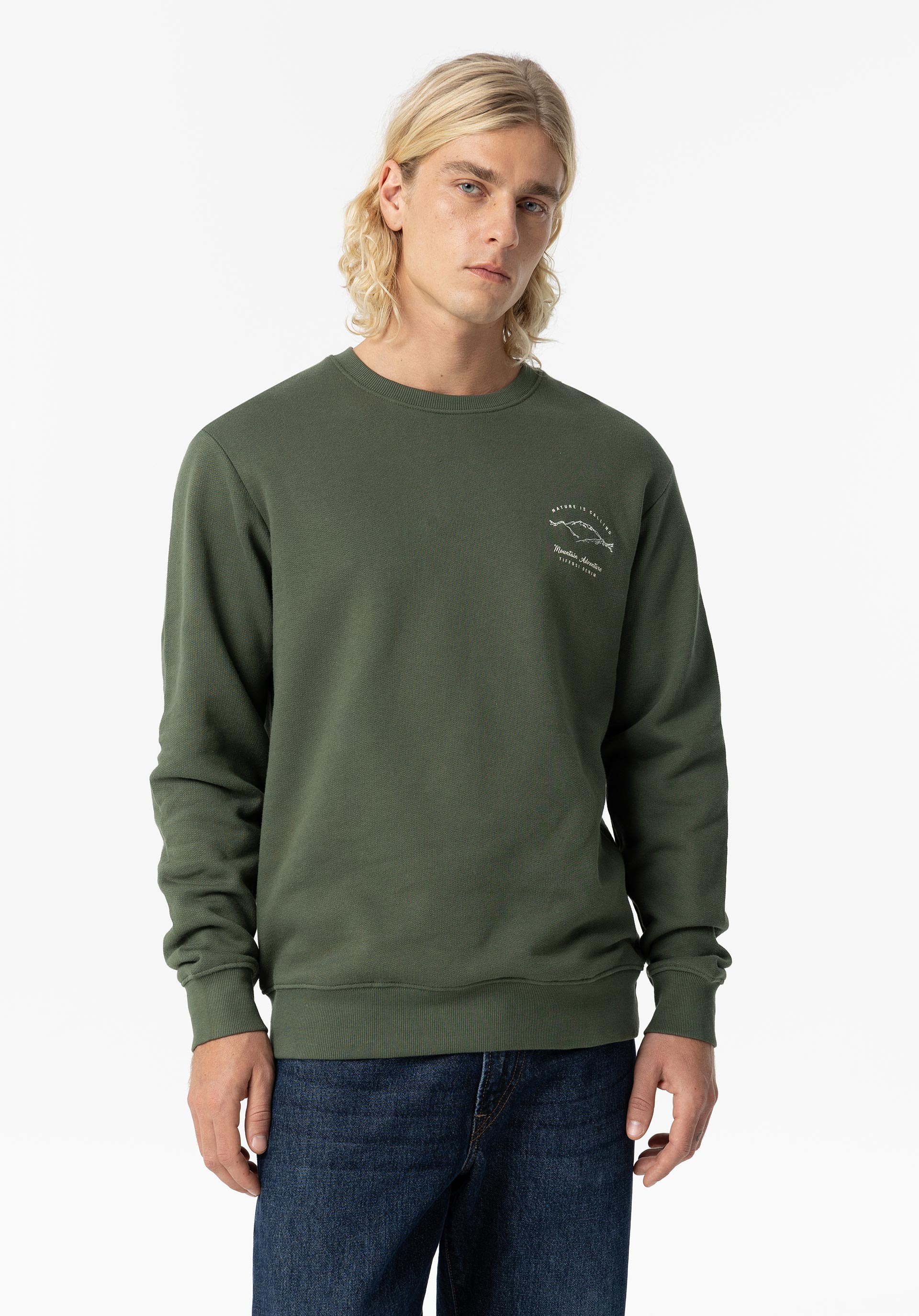 Sweatshirt Estampado e Bordado nas Costas
