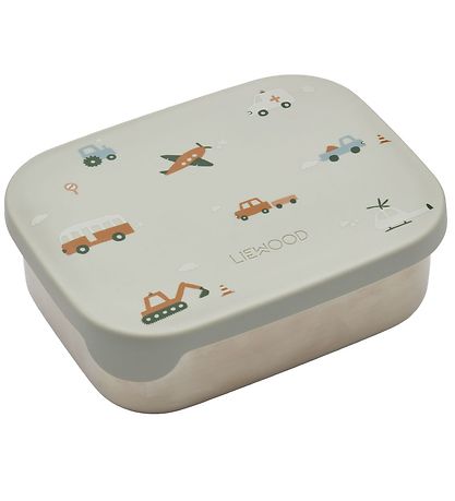 Liewood Brotdose - Silikon/StänderL - Arthur - Fahrzeuge/Dove Bl