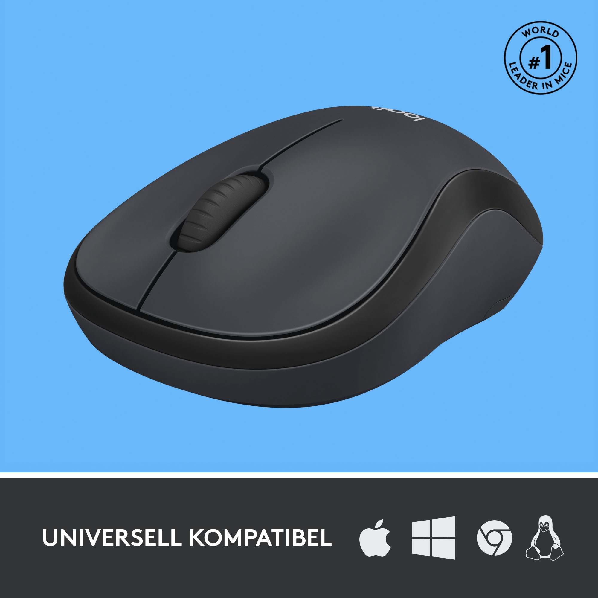 Logitech Maus »M220 SILENT Kabellose Maus, Für Links- & Rechtshänder« RF Wireless