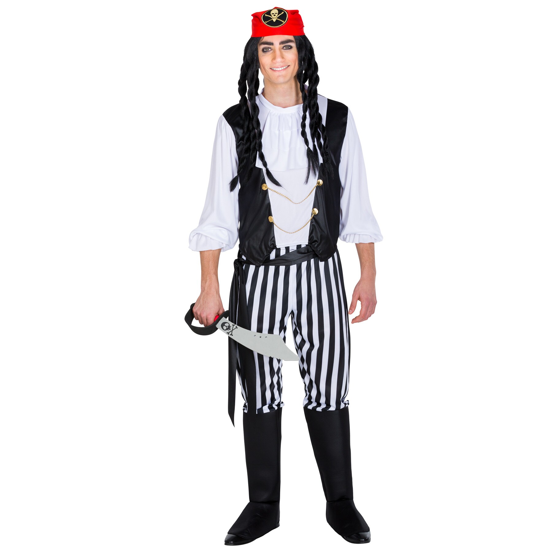 tectake® Herrenkostüm Pirat Captain Rauhbein