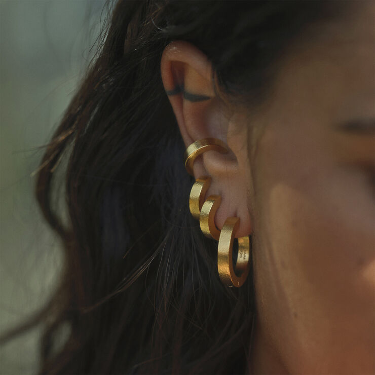 Camille Brinch Jewellery Large Rebel Hoops Gold
