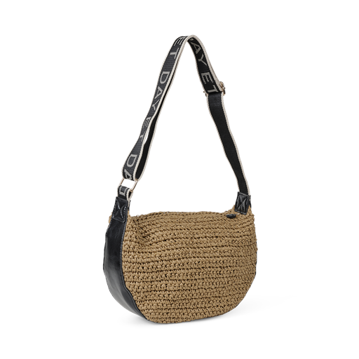 DAY ET Raffia Logo Tuck Skuldertaske, Amber