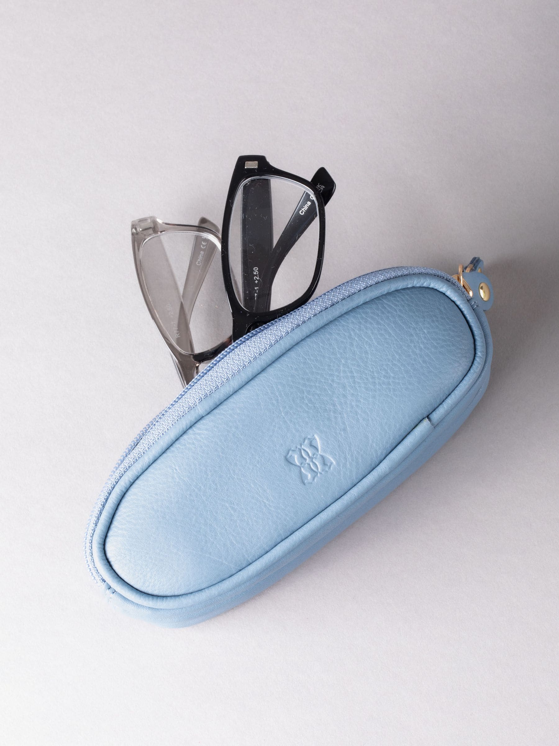 Hemelsblauw - Lakeland Leather dubbele brillenkoker