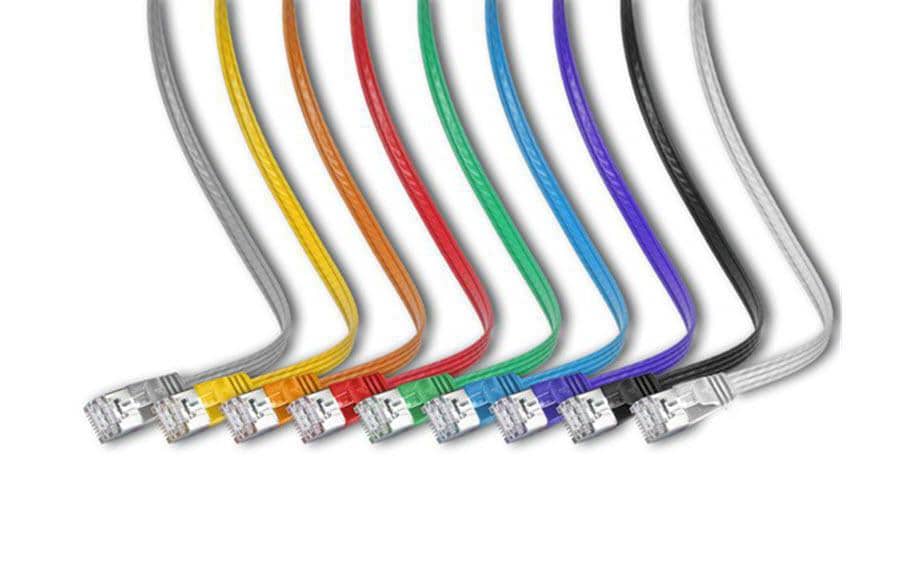 Slimpatchkabel RJ-45 - RJ-45, Cat 6, STP, 3 m, BlauGeschirmtes Twisted-Pair-Kabel (STP) mit Klinkenschutz