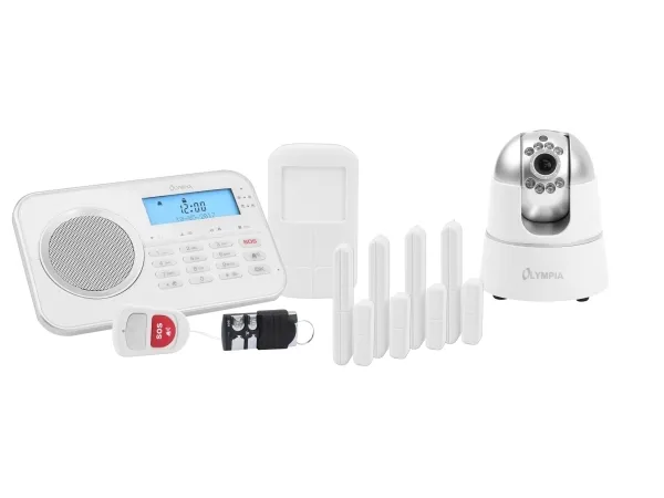 OLYMPIA Protect 9881 - Hjemmealarmsystem - trådløs - Mobil - 868.5 MHz - hvid