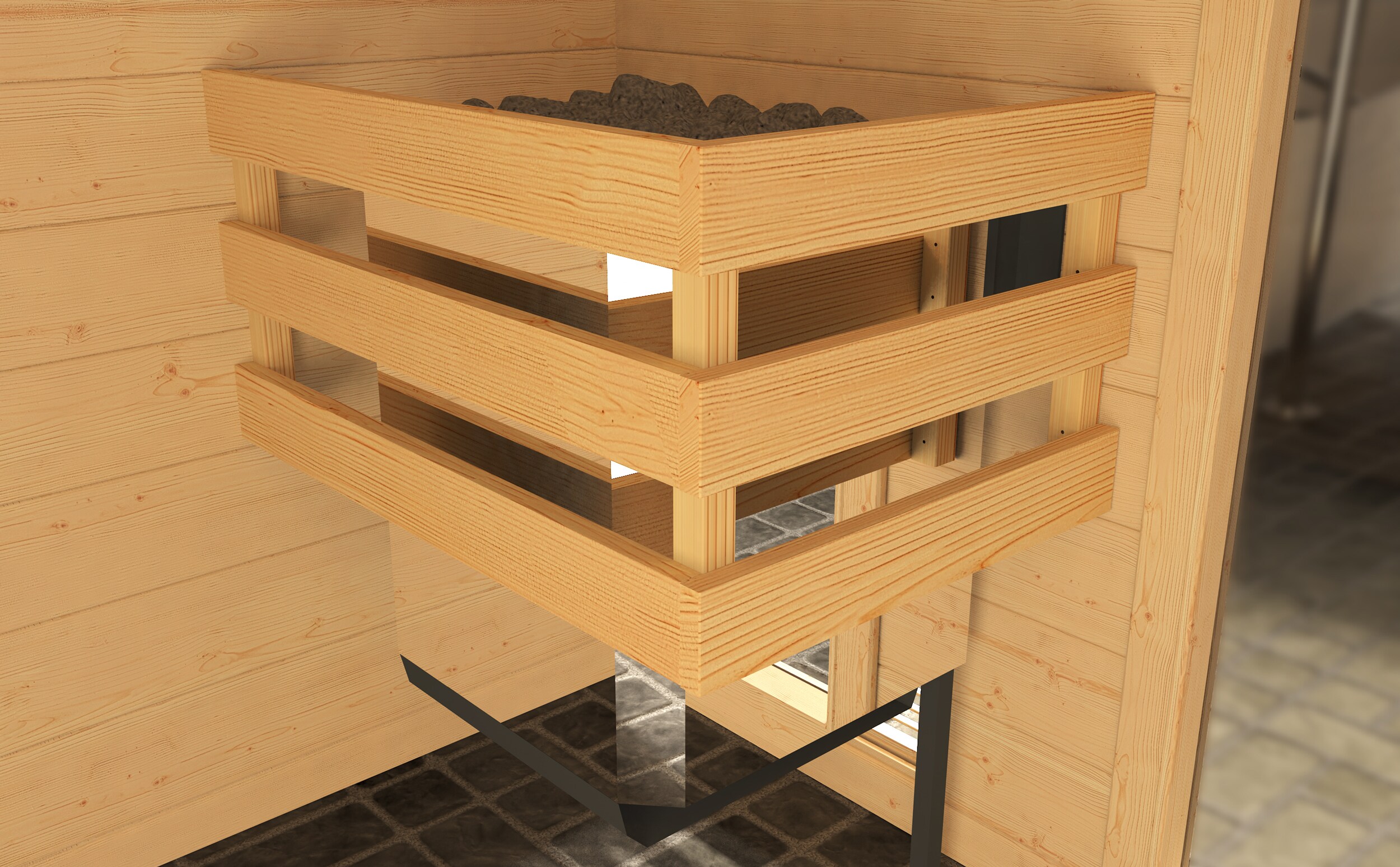 Weka Eck-Sauna Valida 1 Sparset 1, 189 x 203,5 x 139 cm