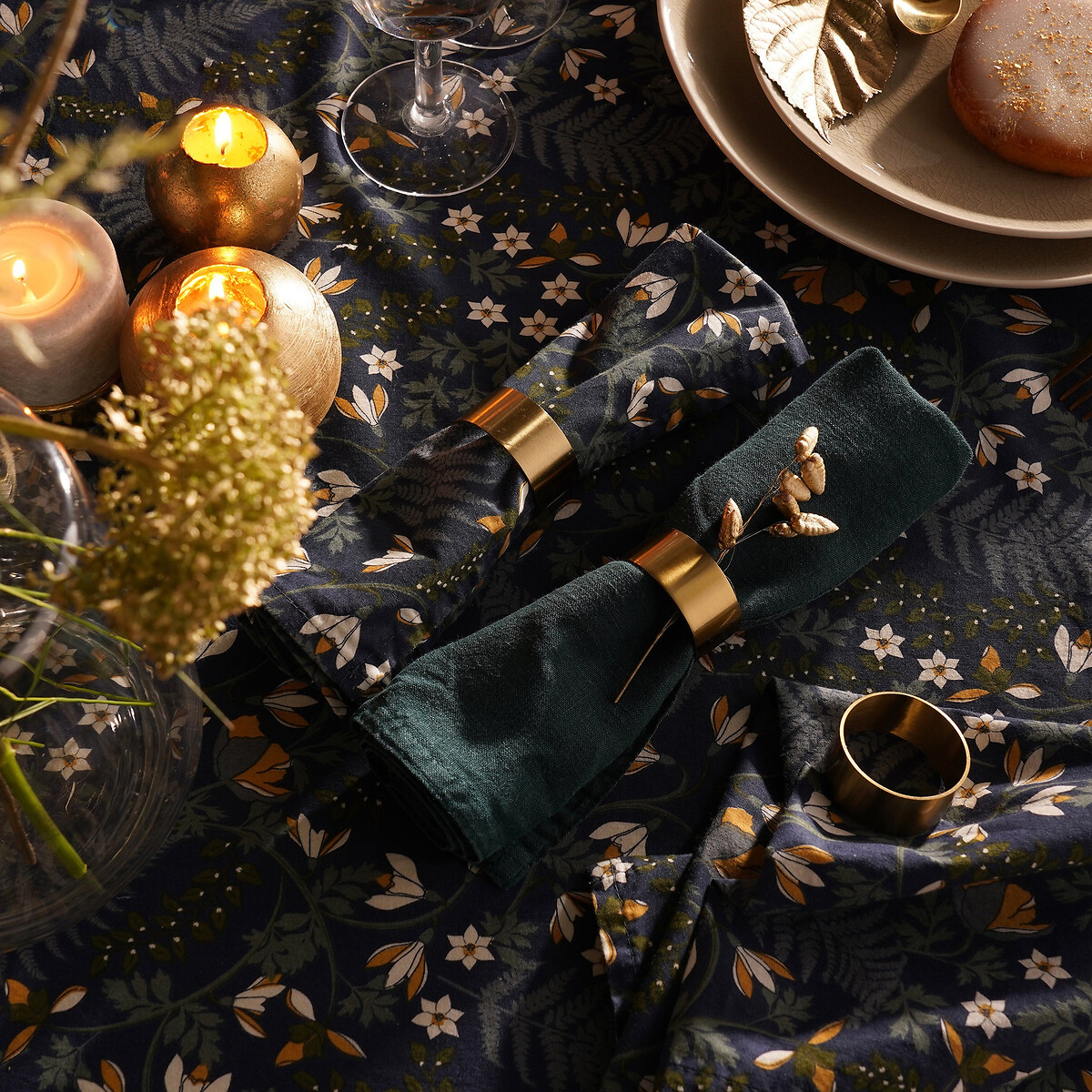LA REDOUTE INTERIEURS<br>Toalha de mesa com estampa floral em algodão lavado Longina