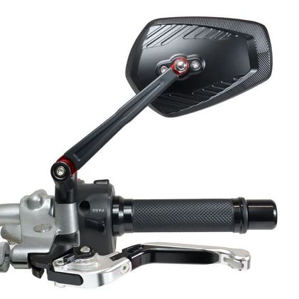 Rétroviseur Chaft DASH Universel - Noir / Rouge