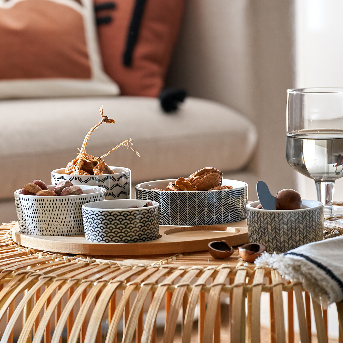 LA REDOUTE INTERIEURS<br>Conjunto de aperitivos de 5 taças pequenas, Etno