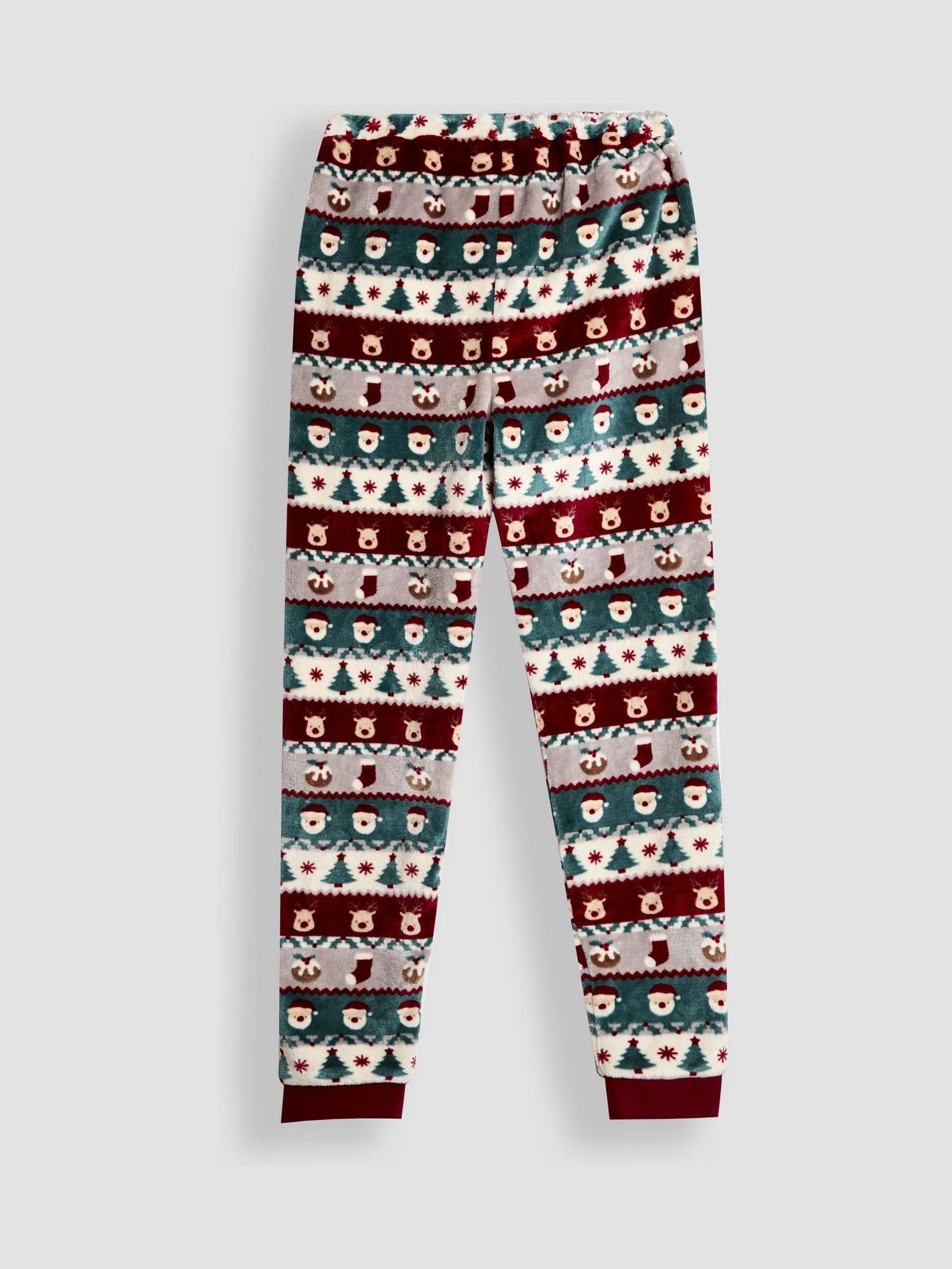 JoJo Maman Bébé Men's Christmas Fair Isle Fleece Pyjama Set