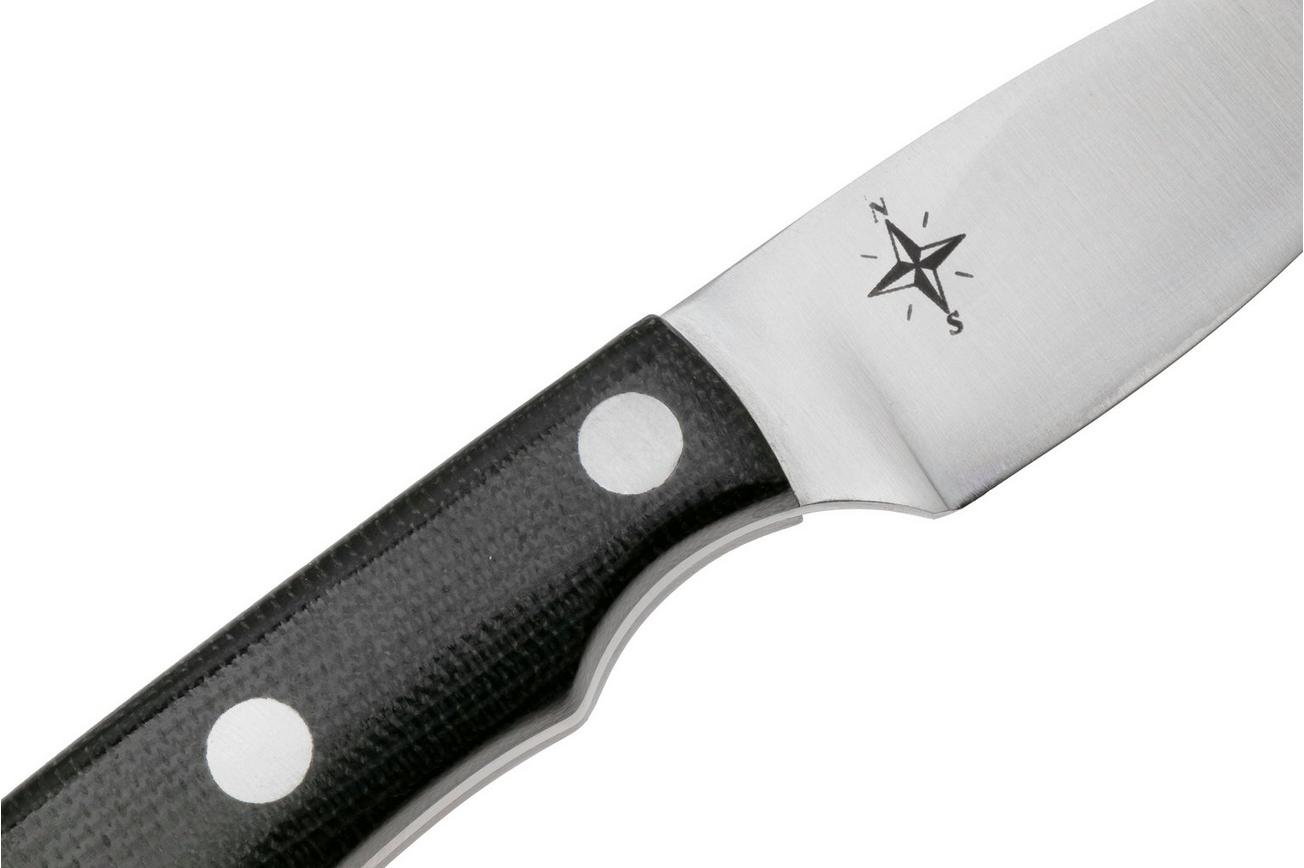 Bark River PSK Satin CPM 3V Black Canvas Micarta, vaststaand mes