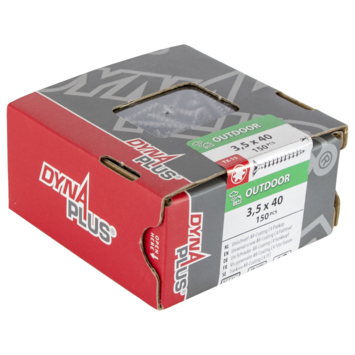 Dynaplus Schroef universeel platkop AR-coating TX-15 3.5x40 150 stuks