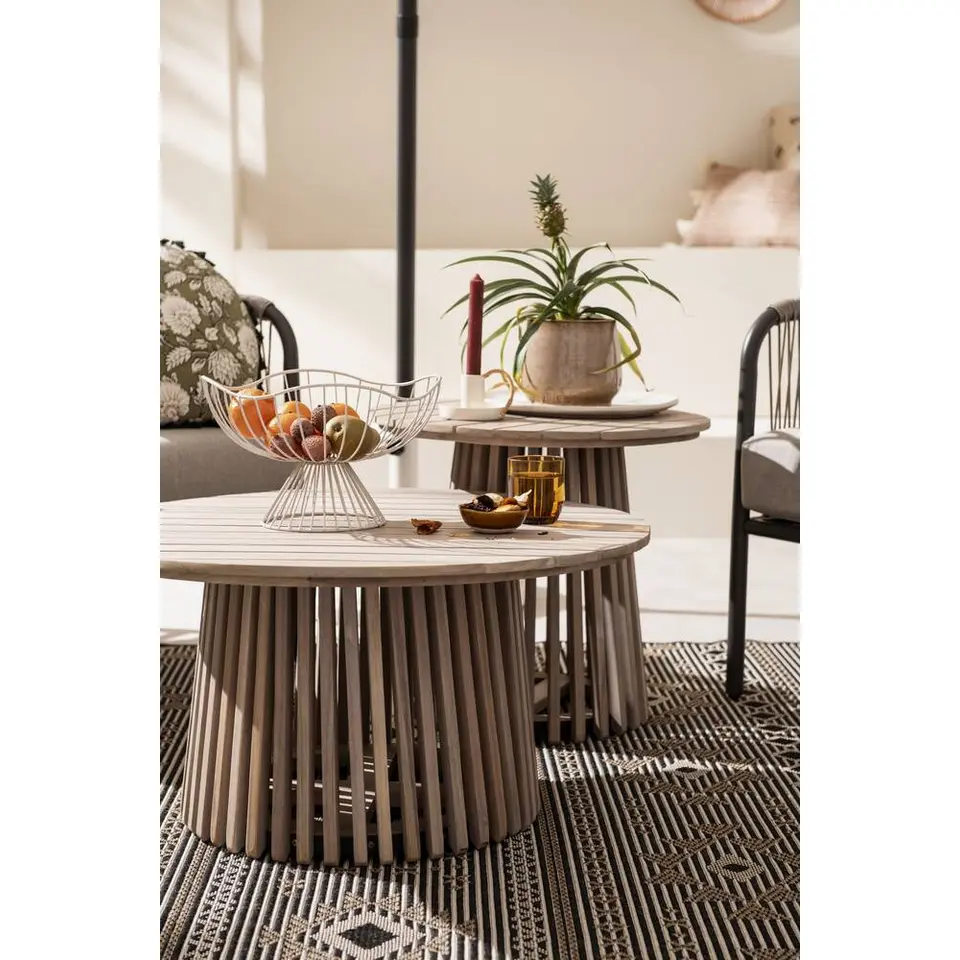 Bijzettafel Saône - acacia - 45xØ50 cm
