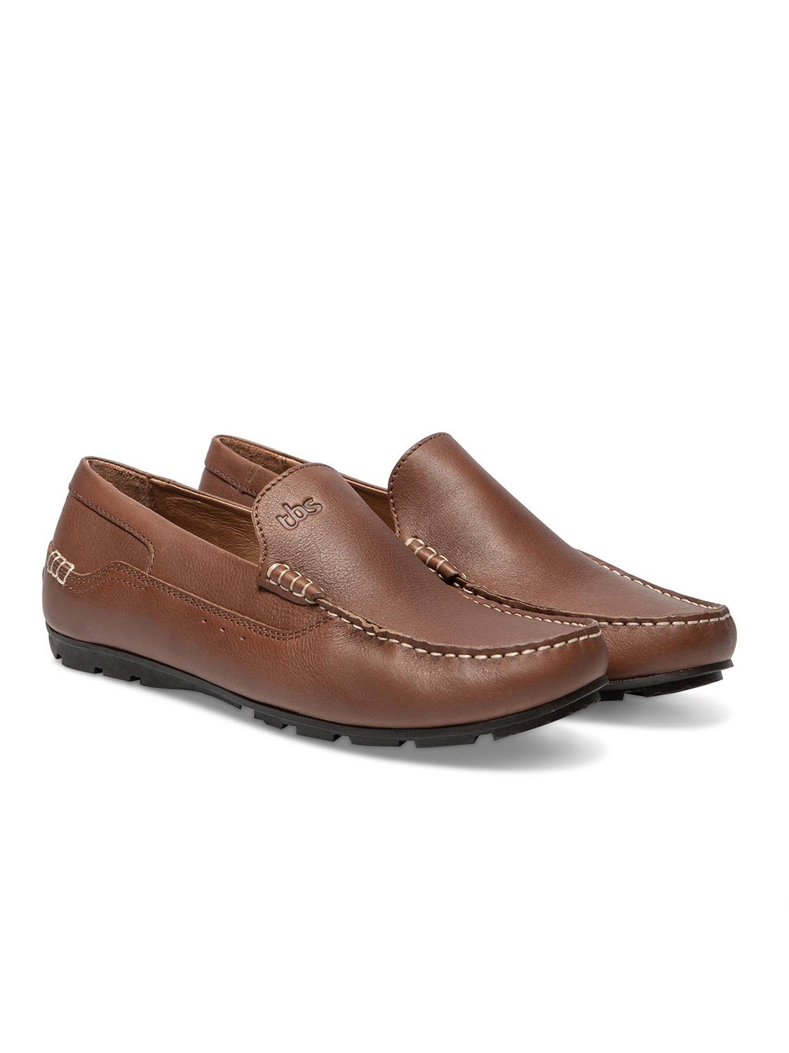 Mocassins Homme En Cuir Marron