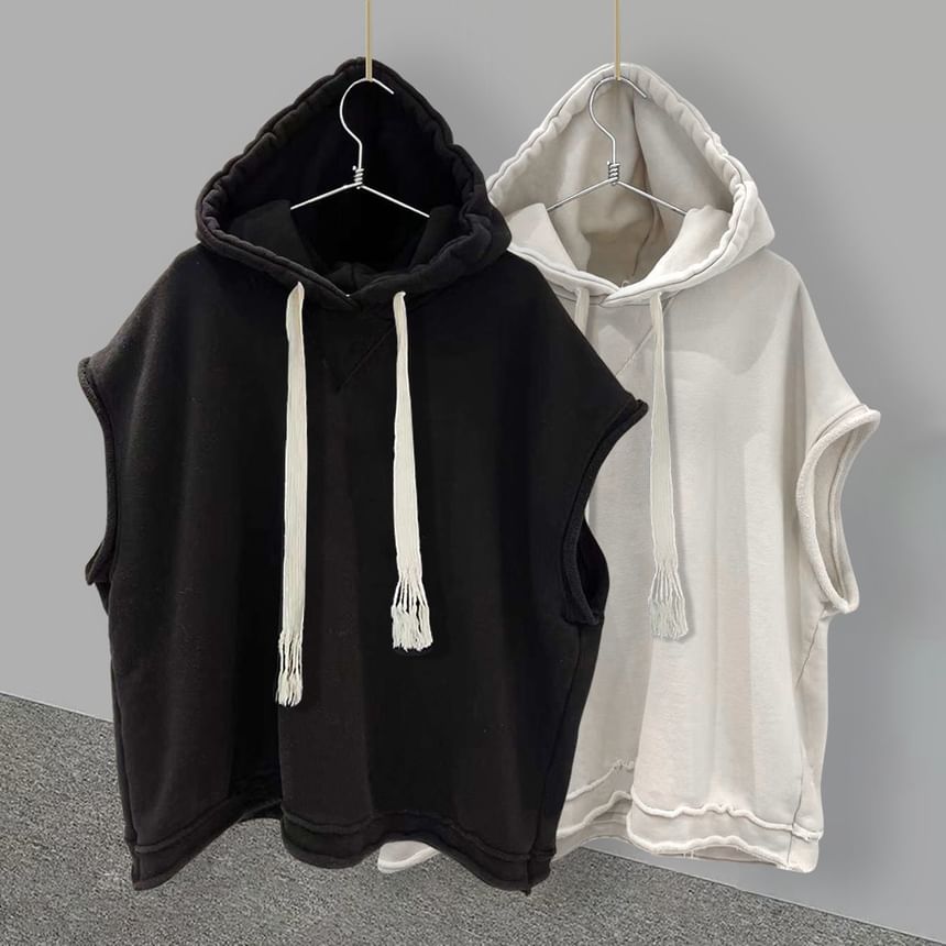 Acritus - Effen vest met capuchon