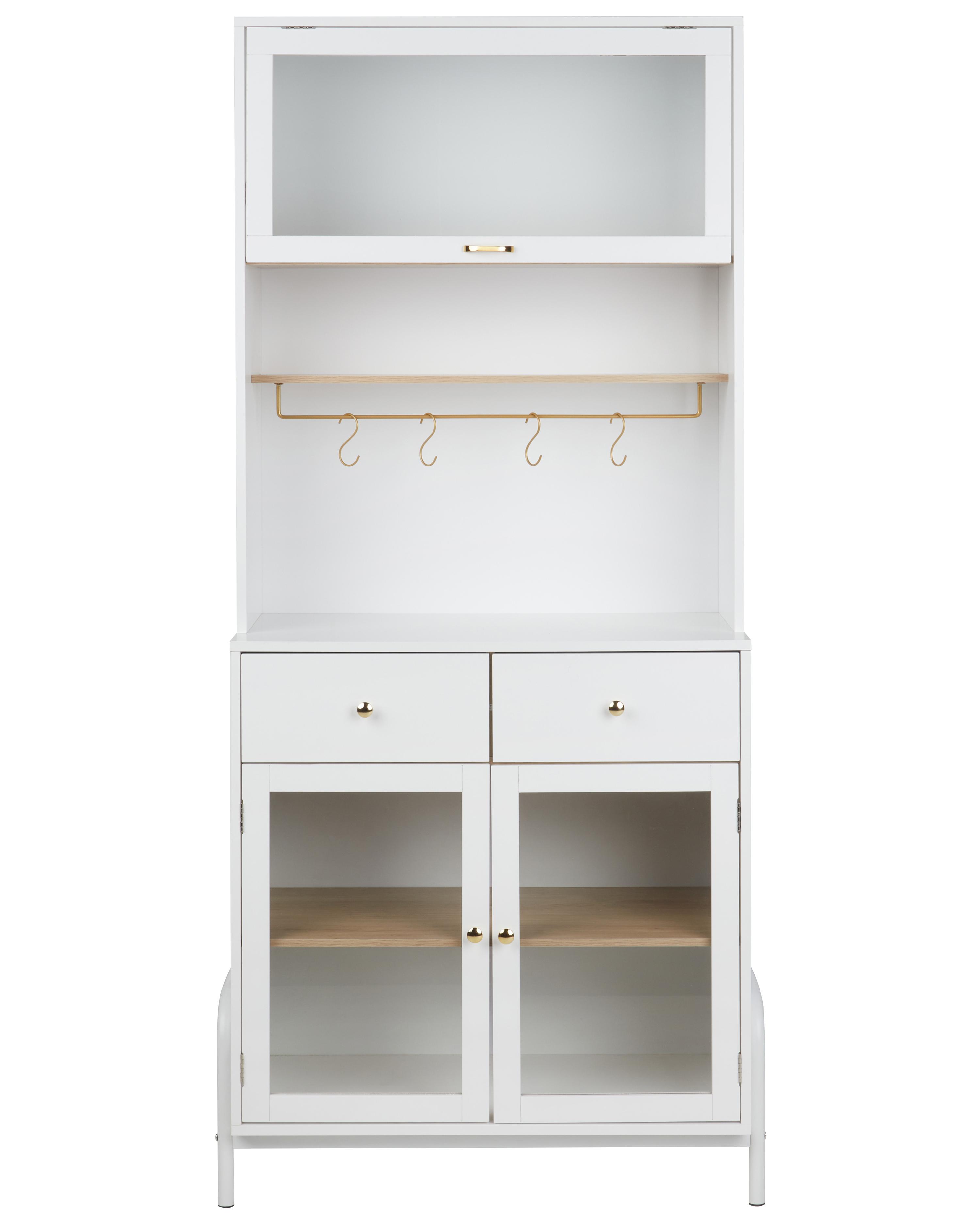 Glazen vitrinekast PARLIN 82 cm Wit