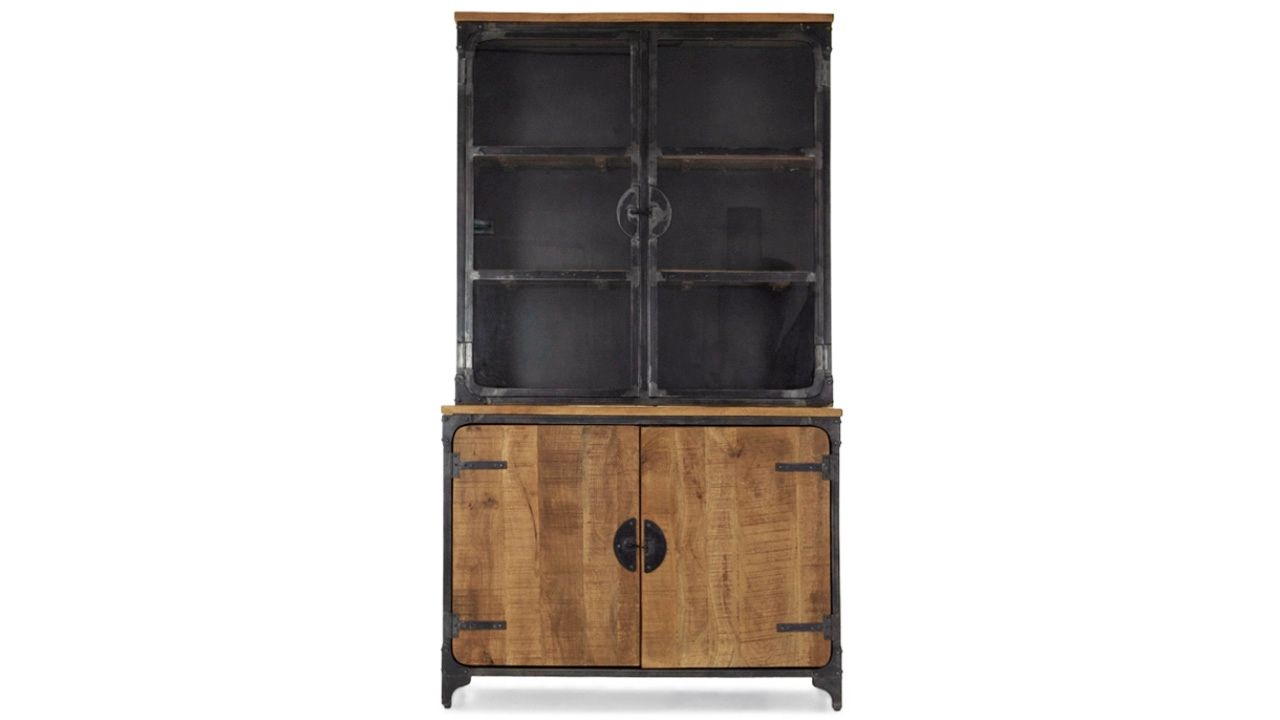 Vitrinekast IF 1085B Basto B120 x D45 x H210 cm