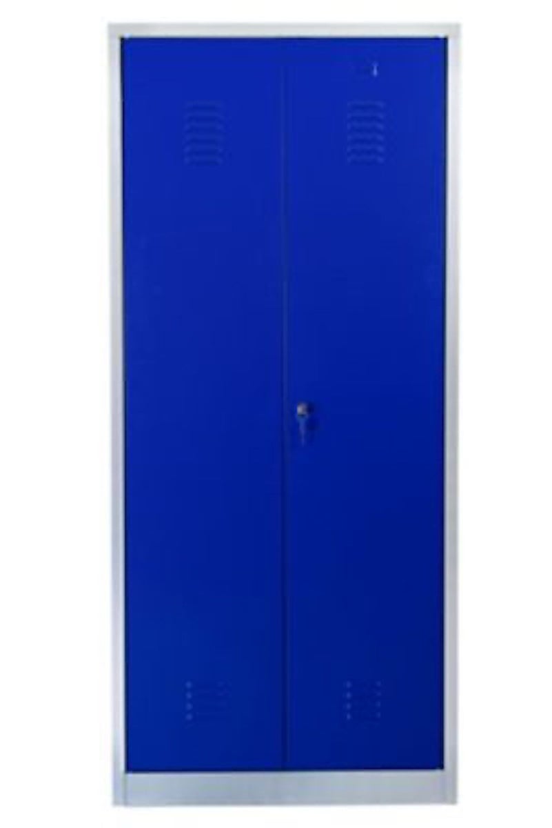 PROREGAL Metalen Locker Flamingo HxBxD 180 x 80 x 50 cm Cilinderslot Grijsblauw