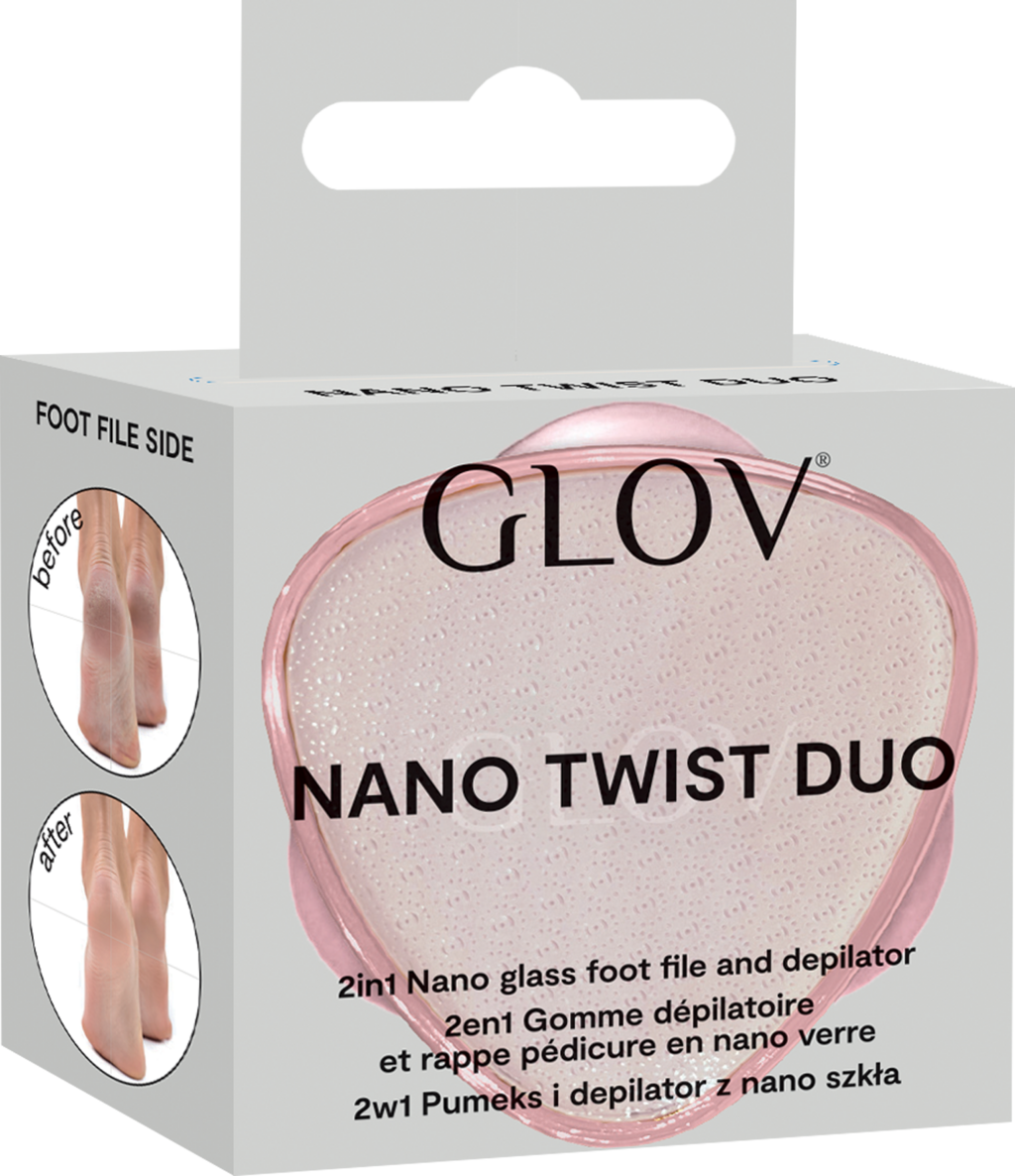 GLOV  Nano Twist Duo 2in1 Nano Glass Foot File & Depilator