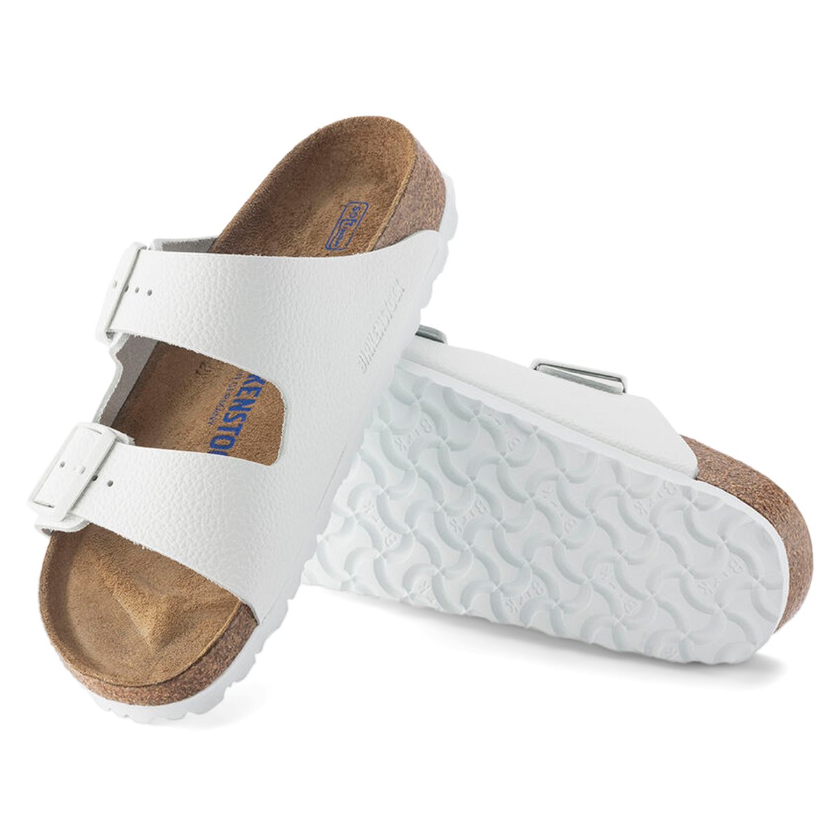BIRKENSTOCK-Arizona_soft-Sandales à glissière - Talon plat - Blanc