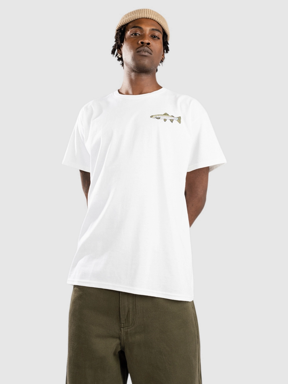 Dravus Hunt And Fish T-Shirt white