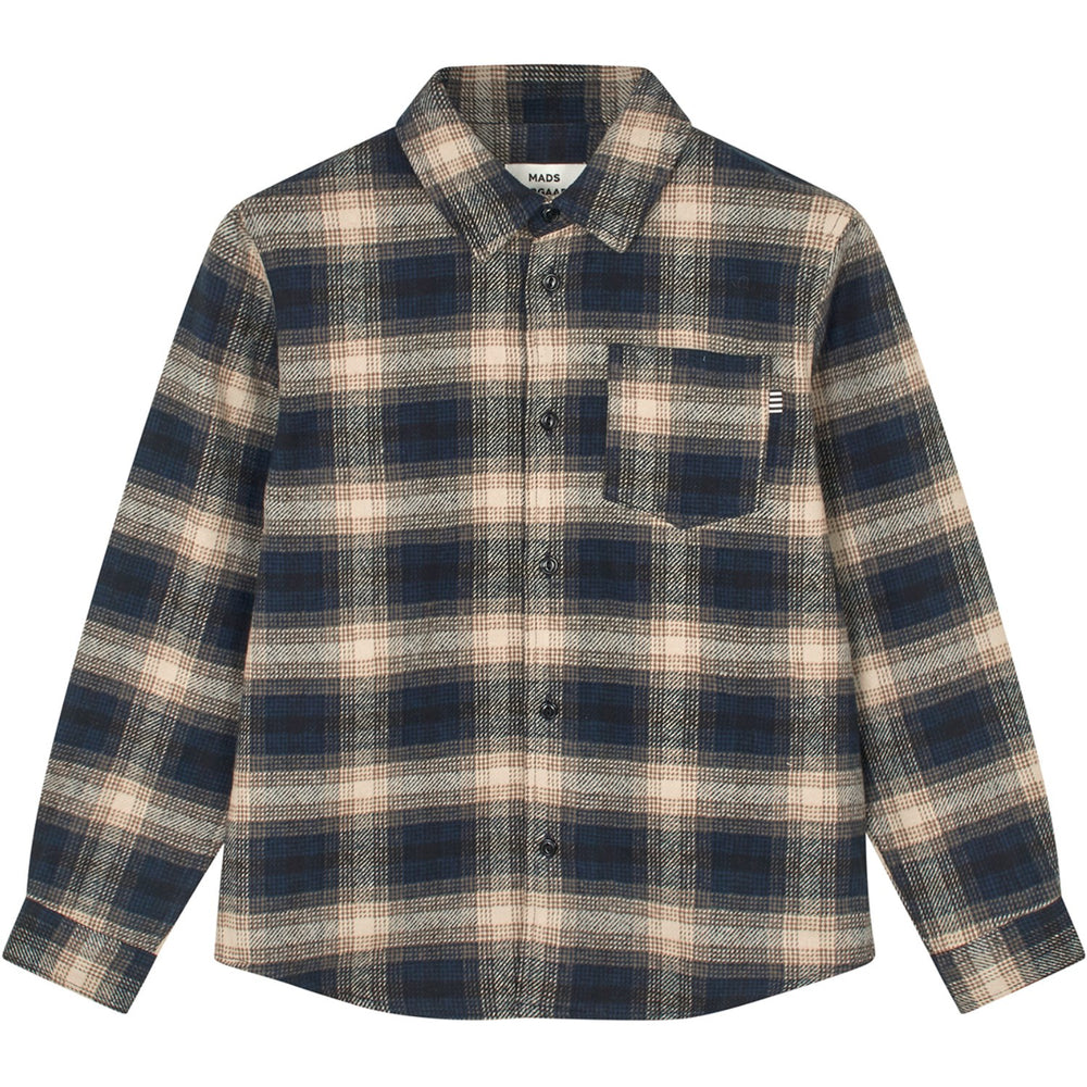 Køb Mads Nørgaard Midnight Navy Check Soft Flannel Svano Skjorte