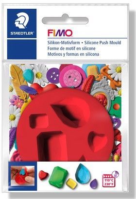 2527 Fimo kunststof duwvorm edelstenen