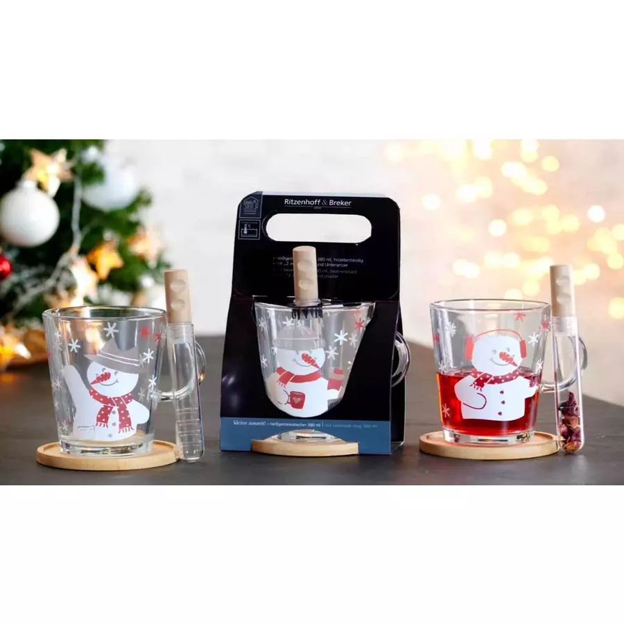 Ritzenhoff & Breker GmbH & Co. KG Teeglas + Untersetzer + Teesieb 380 ml 3er Set transparent