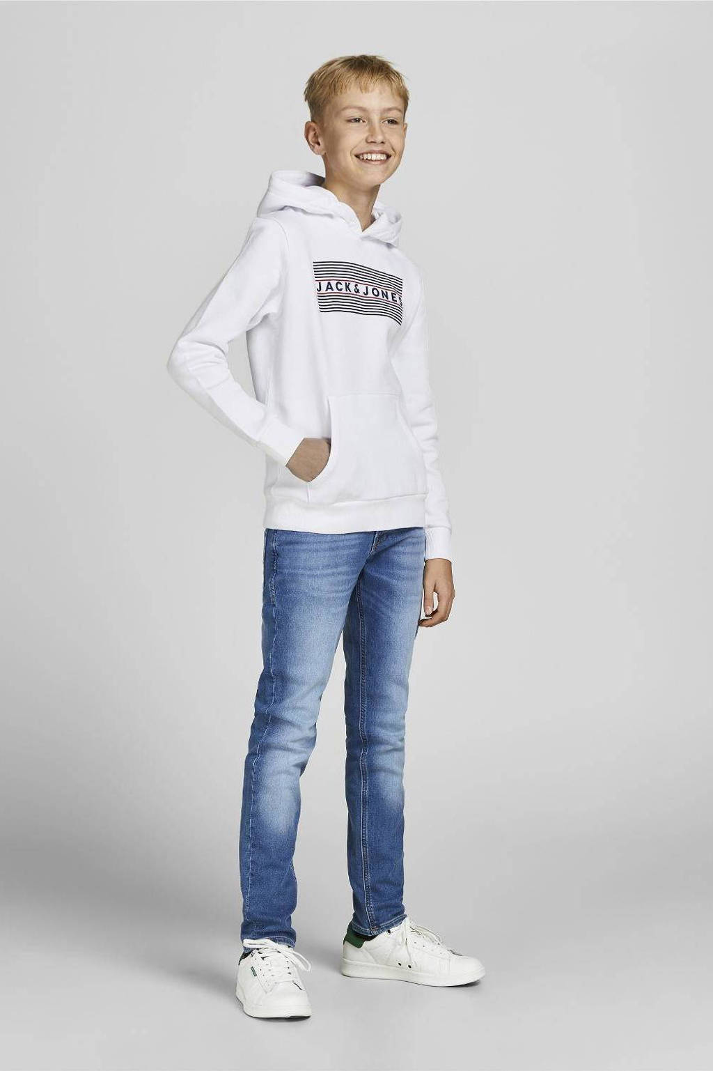 JACK & JONES hoodie JJECORP met logo wit