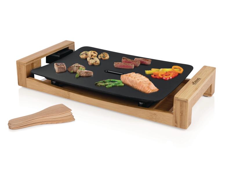 Koenig Tischgrill Bamboo Tischgrill und Teppanyaki in einem