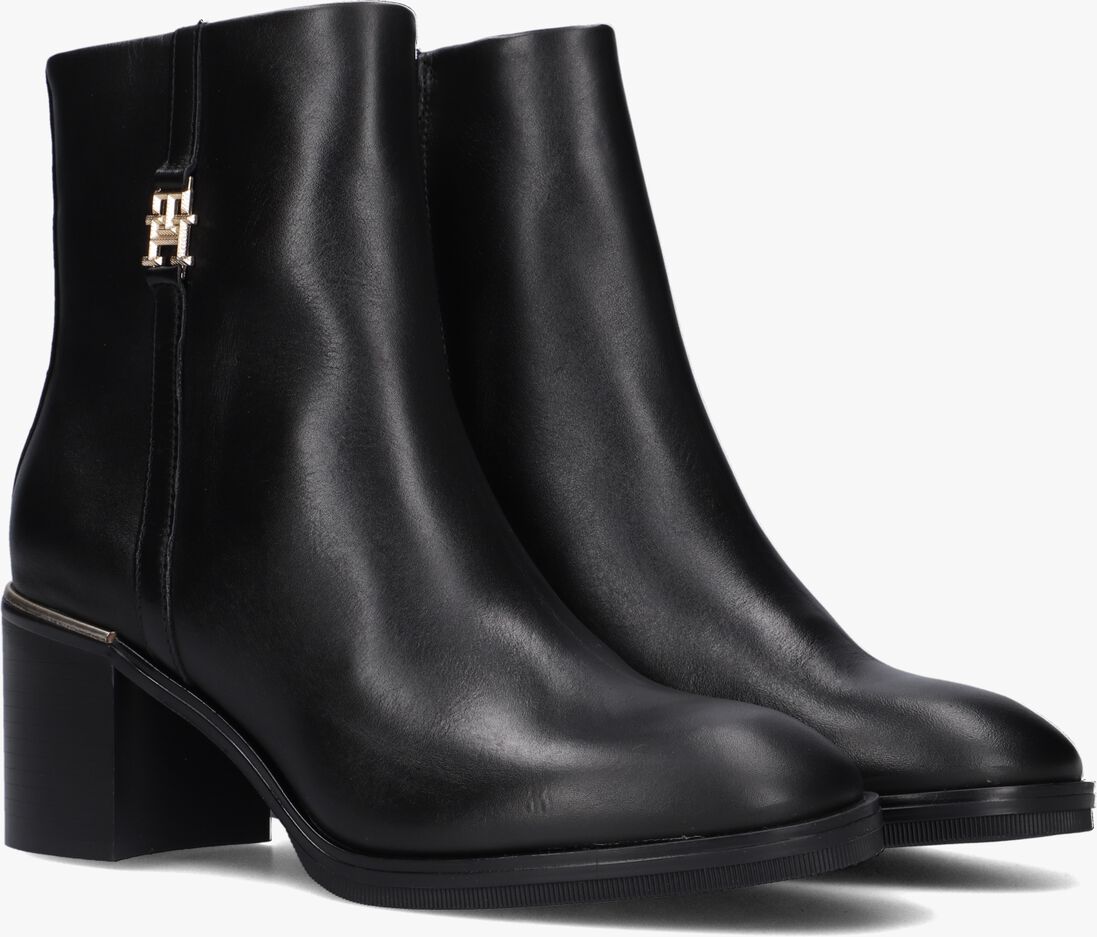 TOMMY HILFIGER zwarte tommy hilfiger enkellaarsjes feminini th hardware mid bootie