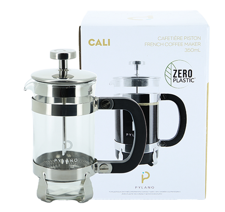 Cafetière à piston CALI 3 tasses (35cl) + 2 verres double paroi Mila 10 cl offerts - PYLANO